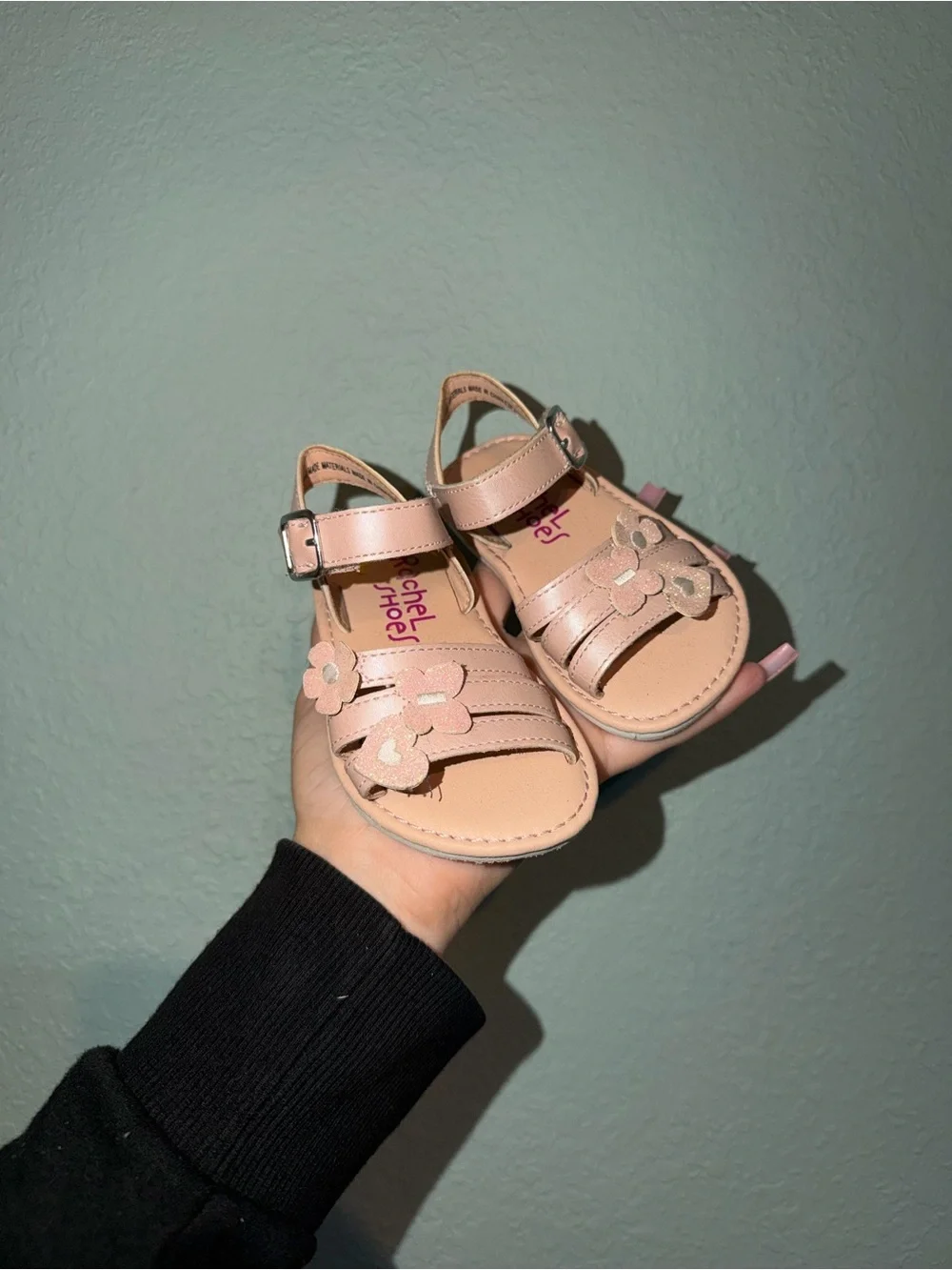 Toddler Pink Floral Strap Sandals